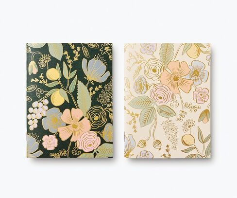 RIFLE PAPER CO. Garden Party Pocket Notebook Set of 2 | 32 Blank Pages, (Printed in Full Color and Foil Stamped) in Saudi Arabia