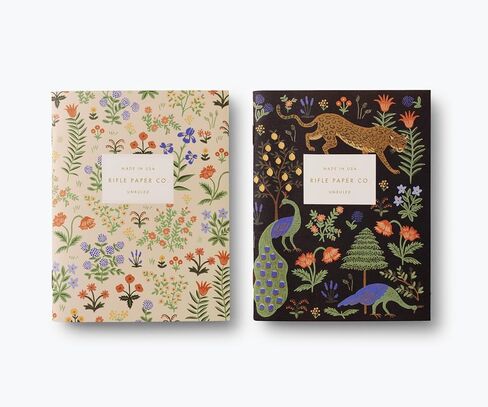 RIFLE PAPER CO. Garden Party Pocket Notebook Set of 2 | 32 Blank Pages, (Printed in Full Color and Foil Stamped) in Saudi Arabia