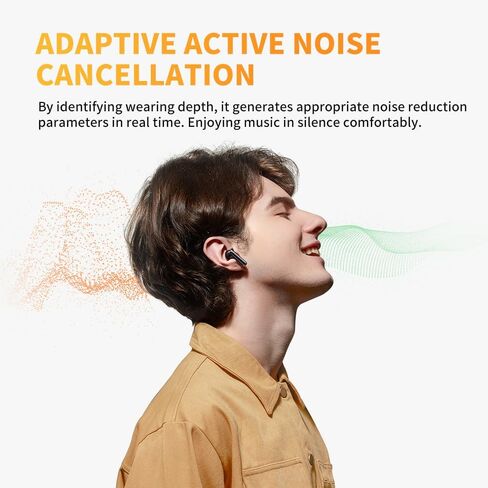 QCY AilyBuds PRO+ Adapive Active Noise Cancelling Wireless Earbuds, LDAC&Hi-Res Wireless Audio Ear Buds Built in 6 Mics Headphones, Multipoint Connection, IPX5 Waterproof, Bluetooth 5.3 Earphones in Saudi Arabia