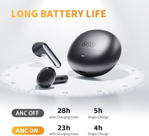 QCY AilyBuds PRO+ Adapive Active Noise Cancelling Wireless Earbuds, LDAC&Hi-Res Wireless Audio Ear Buds Built in 6 Mics Headphones, Multipoint Connection, IPX5 Waterproof, Bluetooth 5.3 Earphones in Saudi Arabia