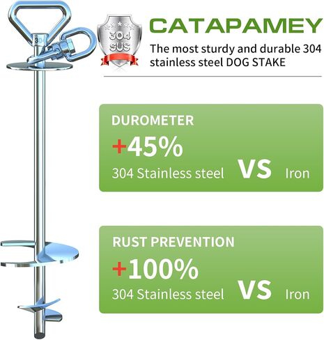 Dog Tie Out Stake 360°Swivel Dog Run Stake,Dog Runner for Yard,Use Any Dog Tie Out Cable or Yard Leash in Saudi Arabia
