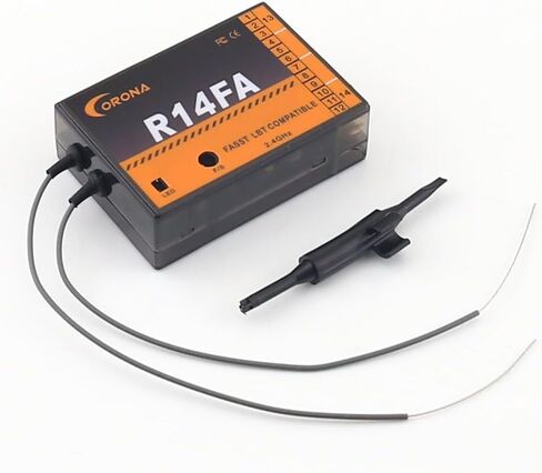 جهاز استقبال كورونا R14FA 2.4G جهاز استقبال FASST 14CH متوافق مع Futaba 10C 12FG 14SG 16SZ 18SZ إلخ. in Saudi Arabia