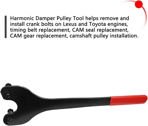 Crankshaft Pulley Removal Tool & Harmonic Damper Pulley Holding Tool Crank Removal Wrench Tool for Toyota Nissan Mazda OHC - Universal Cam Pulley Holder Tool in Saudi Arabia