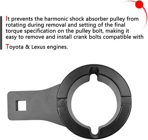 Crankshaft Pulley Removal Tool & Harmonic Damper Pulley Holding Tool Crank Removal Wrench Tool for Toyota Nissan Mazda OHC - Universal Cam Pulley Holder Tool in Saudi Arabia