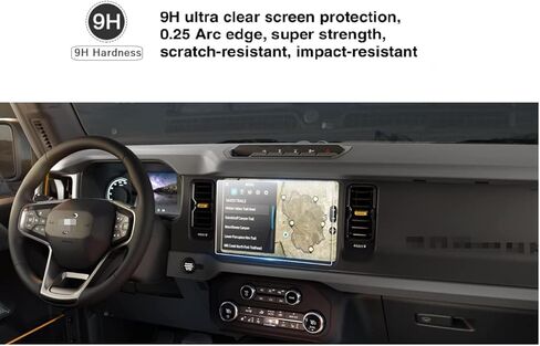 واقي شاشة متوافق مع شاشة لمس 2022-2024 Bronco SYNC 4 مقاس 12 بوصة، عالي الدقة مضاد للخدش، واقي شاشة من الزجاج المقسى in Kuwait