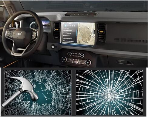 واقي شاشة متوافق مع شاشة لمس 2022-2024 Bronco SYNC 4 مقاس 12 بوصة، عالي الدقة مضاد للخدش، واقي شاشة من الزجاج المقسى in Kuwait