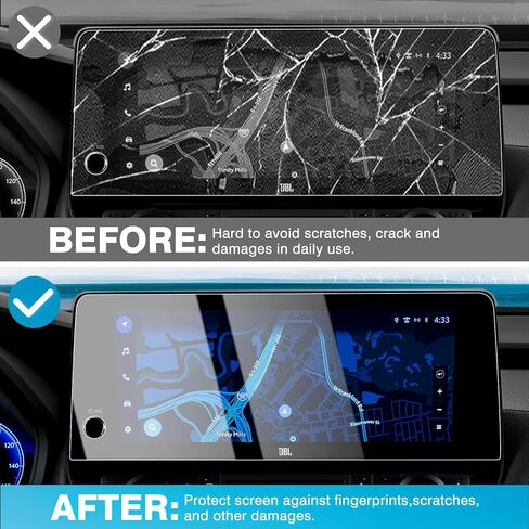 Karltys 2 Pack 12.3-Inch Screen Protector for 2024 Toyota Grand Highlander XLE/Limited/Platinum Accessories, 9H Hardness Touchscreen Tempered Glass, Car Radio Screen Cover Anti Fingerprint in Saudi Arabia