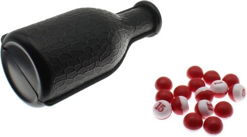 OZXNO Billiard Shaker Pool Snooker Billiard Table Kelly Pool Shaker Bottle with Red and White Peas Balls Accessories in Saudi Arabia