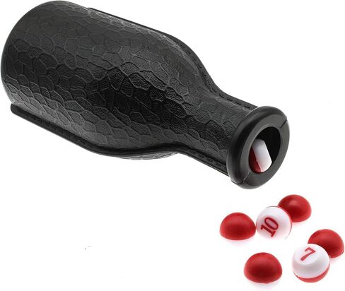 OZXNO Billiard Shaker Pool Snooker Billiard Table Kelly Pool Shaker Bottle with Red and White Peas Balls Accessories in Saudi Arabia