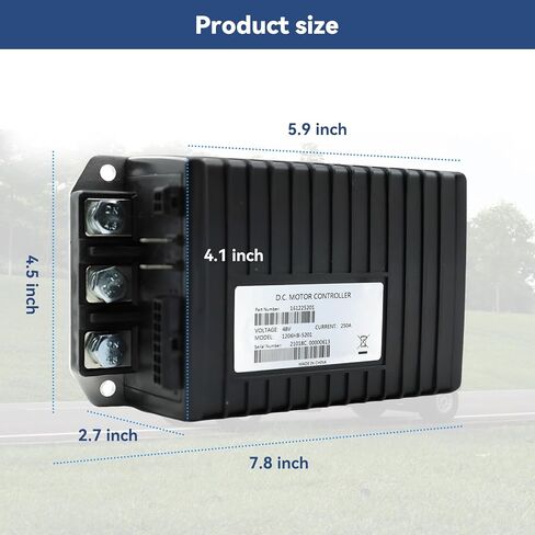 1206HB-5201 48V 250A DC Motor Controller، متوافق مع E-Z-GO 2010-2019 TXT Trolley، 2011-2012 MPT 800 2012-2019 Express S4، L4، 2012-2019 Shuttle 4X، 2012-2017 Hauler 800، 800Xreplace #612632 in Kuwait