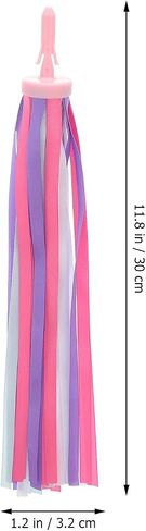 BESPORTBLE Kids Bicycle Tassel Handlebar Streamers Bicycle Grips Ribbon for Boys Girls (Pink and Purple) in Saudi Arabia