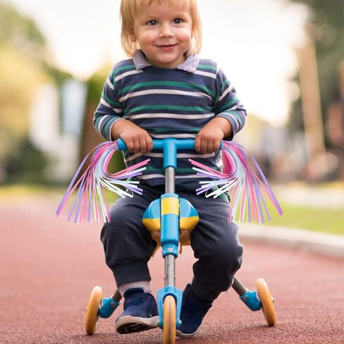 BESPORTBLE Kids Bicycle Tassel Handlebar Streamers Bicycle Grips Ribbon for Boys Girls (Pink and Purple) in Saudi Arabia