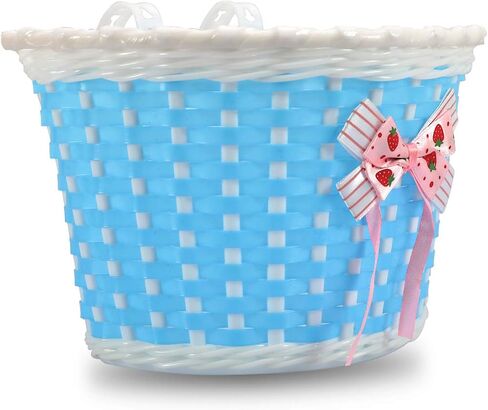 DRBIKE Kids Bike Basket for 12 14 16 inch Toddler Bike, Replacement Girls Bike Basket with Flower or Bowknot, Kids Bike Accessories in Saudi Arabia