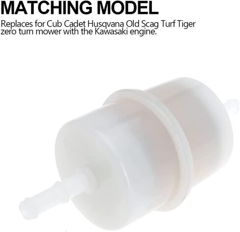 فلتر الوقود لمحرك Kawasaki، استبدل 490190031 لمحرك FR730V FR541V FR600V FR651V FR691V FX730V FX850V FX921V FXT00V EFI ومناسب لمحرك Cub Cadet ZT150 ZT2 ZTR Zero Turn Mower 1/4" in Kuwait