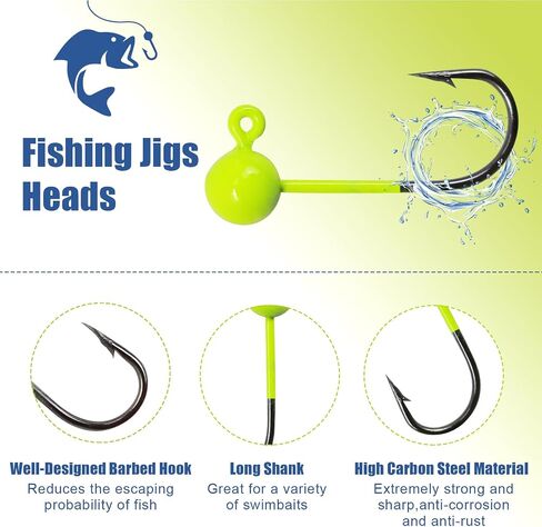 100PCS Jig Heads Fly Tying Jigs Kit Small Fishing Hooks Mixed Colors Fishing Lures in Saudi Arabia