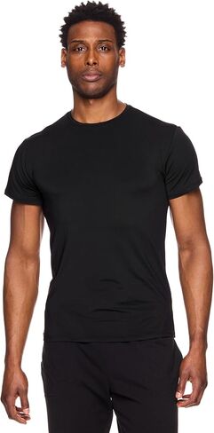 قمصان داخلية RBX النشطة برقبة دائرية للرجال، كم قصير ناعمة ومسامية، عبوة من قطعتين تي شيرتات ماصة للرطوبة in Kuwait