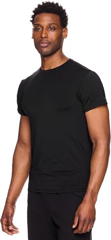 قمصان داخلية RBX النشطة برقبة دائرية للرجال، كم قصير ناعمة ومسامية، عبوة من قطعتين تي شيرتات ماصة للرطوبة in Kuwait