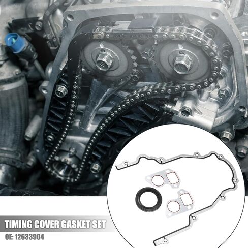 uxcell 1 Set Timing Cover Gasket Replacement No.12633904 for Chevrolet Silverado Suburban Tahoe Sierra in Saudi Arabia
