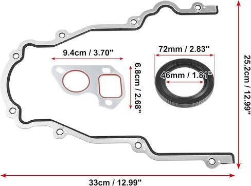 uxcell 1 Set Timing Cover Gasket Replacement No.12633904 for Chevrolet Silverado Suburban Tahoe Sierra in Saudi Arabia