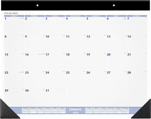 AT-A-GLANCE 2023 Monthly Desk Calendar, Desk Pad, 24" x 19", Jumbo, Blue/Gray (SW23000) in Saudi Arabia