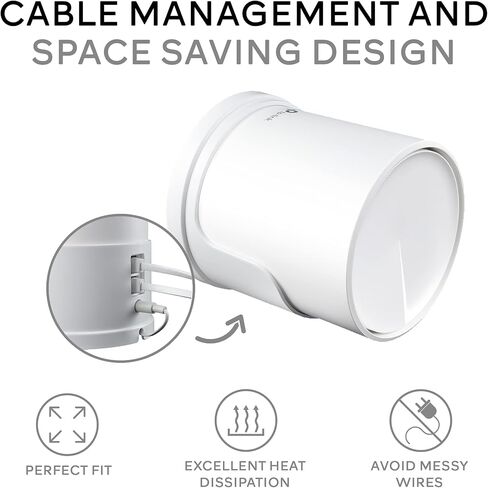Cable Organizer for Whole WiFi Booster, Home WiFi Mesh System for Tp Link Deco x20 and x60, Easy-to-Install Wall Mounted Holder for WiFi Booster, White in Saudi Arabia