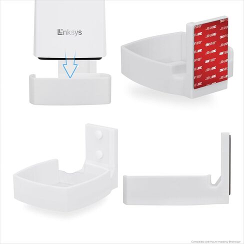 Wall Mount for Linksys MX4200 Mesh WiFi 6 (AX4200) Router, Easy to Install Holder Bracket, Reduce Interference & Clutter, Adhesive & Screw-in Mounting in Saudi Arabia