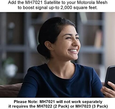 موتورولا MH7023 | نظام شبكة WiFi (3 عبوات) | يستبدل جهاز التوجيه + الموسع | سهولة الإعداد وحماية الشبكة والرقابة الأبوية | سرعة واي فاي AC2200 | ما يصل إلى 5000 قدم مربع in Kuwait