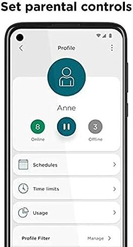 Motorola MH7023 | WiFi Mesh System (3-Pack) | Replaces Router + Extender | Easy Setup, Network Protection, Parental Controls | AC2200 WiFi Speed | up to 5000 sq ft in Saudi Arabia