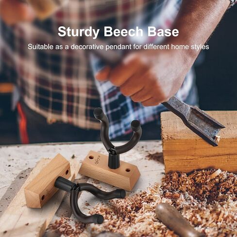 ebxya الغيتار جدار جبل 3 حزمة، الغيتار جدار الشماعات حامل الغيتار الخشب الصلب على شكل حرف u الغيتار هوك، قابل للتعديل الغيتار الكهربائي جدار جبل الغيتار الصوتية جدار المعلق لباس بانجو مندولين in Kuwait