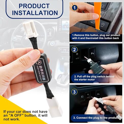 مزيل إيقاف التشغيل التلقائي - أداة حذف/تعطيل الجهاز متوافقة مع كابل نظام المحرك 2020 2021 2022 2023 Toyota Highlander Auto Cancel Stop Start Start Engine in Kuwait