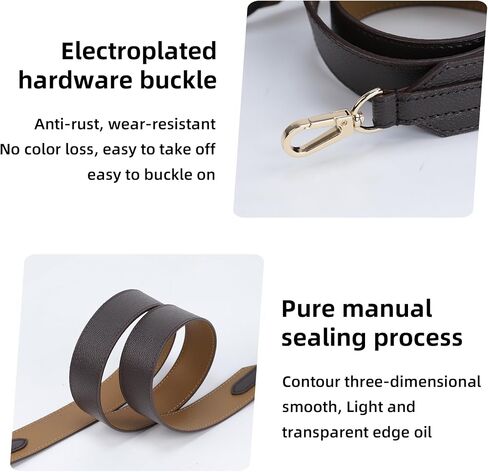 DGAZ Vachetta Leather Crossbody Strap for ONTHEGO bag with Gift Box, Handmade DIY purse strap (1.5 Inch Wide,43.3 Inch Long; Color Blocking (Wide Strap)) in Saudi Arabia