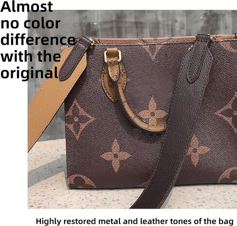 DGAZ Vachetta Leather Crossbody Strap for ONTHEGO bag with Gift Box, Handmade DIY purse strap (1.5 Inch Wide,43.3 Inch Long; Color Blocking (Wide Strap)) in Saudi Arabia