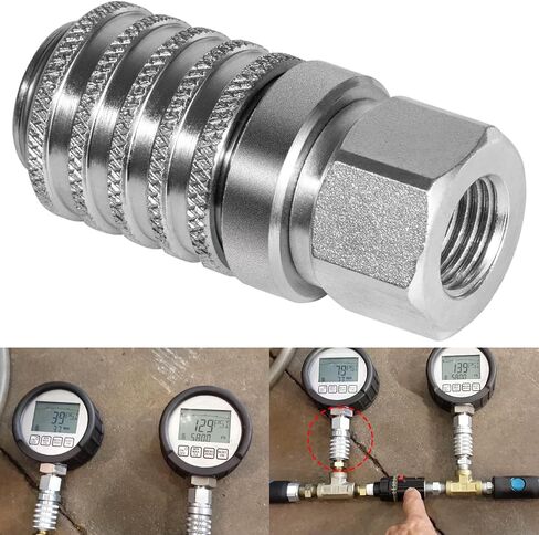 PD222 Test Port and Diagnostic Equipment Quick Couplings (SAE J1502 / ISO 15171-1), Push to Connect - PD Series Couplers,1/8" Body Size, 1/8"-27 NPTF Thread Size, 1.67" Length… in Saudi Arabia