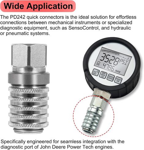 PD222 Test Port and Diagnostic Equipment Quick Couplings (SAE J1502 / ISO 15171-1), Push to Connect - PD Series Couplers,1/8" Body Size, 1/8"-27 NPTF Thread Size, 1.67" Length… in Saudi Arabia
