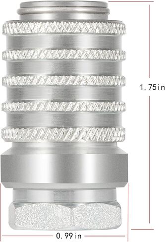 PD222 Test Port and Diagnostic Equipment Quick Couplings (SAE J1502 / ISO 15171-1), Push to Connect - PD Series Couplers,1/8" Body Size, 1/8"-27 NPTF Thread Size, 1.67" Length… in Saudi Arabia