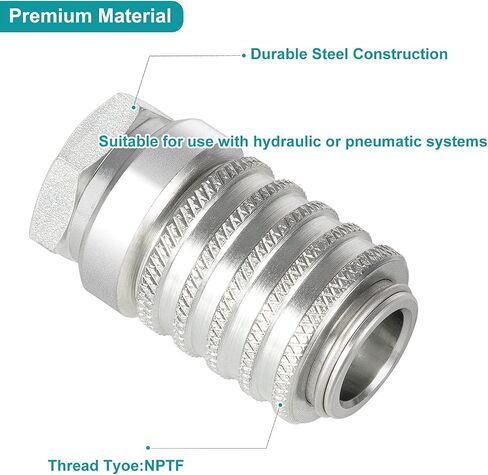 PD222 Test Port and Diagnostic Equipment Quick Couplings (SAE J1502 / ISO 15171-1), Push to Connect - PD Series Couplers,1/8" Body Size, 1/8"-27 NPTF Thread Size, 1.67" Length… in Saudi Arabia