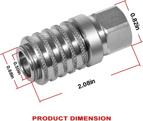 PD222 Test Port and Diagnostic Equipment Quick Couplings (SAE J1502 / ISO 15171-1), Push to Connect - PD Series Couplers,1/8" Body Size, 1/8"-27 NPTF Thread Size, 1.67" Length… in Saudi Arabia