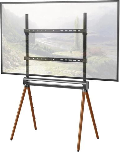PUTORSEN Artistic Easel TV Floor Stand for 49 to 70 inch LED LCD Screens, Studio TV Display Stand with VESA 200x200 to 600x400mm and Max Load 100 Lbs, Adjustable TV Mount with 4 Legs, Color Grey in Saudi Arabia
