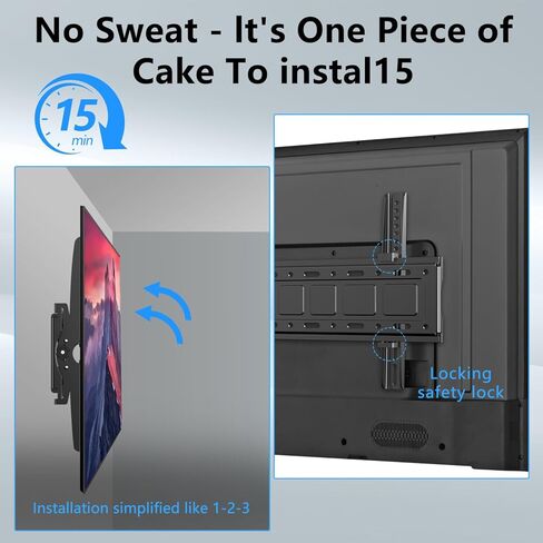 SHTUMEC Tilting TV Wall Mount for Most 32–75 inch TVs up to 165 lbs, Low Profile Wall Mount TV Bracket，Sturdy TV Wall Mount Bracket for Flat or Curved TVs， Max VESA 600×400 mm, Can tilt 15 °. in Kuwait