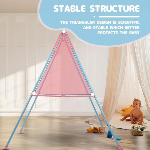 Foldable Children's Swing Stand, Heavy-Duty Metal Swing Frame for Kids - Suitable for Indoor and Outdoor Use… (M) in Kuwait