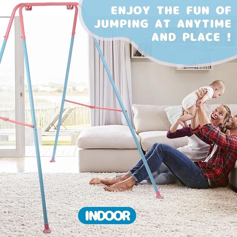 Foldable Children's Swing Stand, Heavy-Duty Metal Swing Frame for Kids - Suitable for Indoor and Outdoor Use… (M) in Kuwait