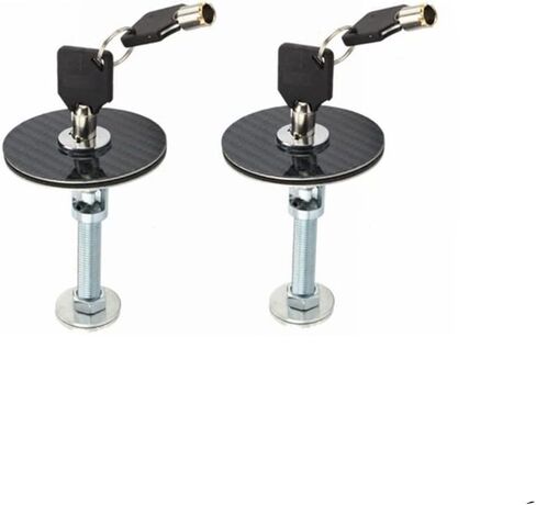 Aitruman Black Racing Mount Bonnet ألياف الكربون غطاء محرك السيارة دبابيس مزلاج مفتاح قفل عدة in Kuwait