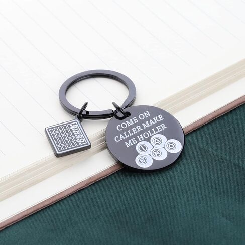 PLITI Bingo Gift Bingo Gambler Gift Bingo Lover Gift Bingo Game Jewelry Bingo Charm Keyring Come On Caller Make Me Holler Bingo Keychain (holler bingo kybl) in Saudi Arabia