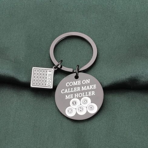 PLITI Bingo Gift Bingo Gambler Gift Bingo Lover Gift Bingo Game Jewelry Bingo Charm Keyring Come On Caller Make Me Holler Bingo Keychain (holler bingo kybl) in Saudi Arabia