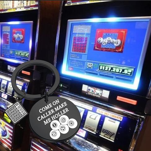 PLITI Bingo Gift Bingo Gambler Gift Bingo Lover Gift Bingo Game Jewelry Bingo Charm Keyring Come On Caller Make Me Holler Bingo Keychain (holler bingo kybl) in Saudi Arabia