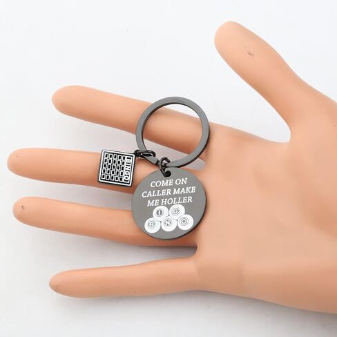 PLITI Bingo Gift Bingo Gambler Gift Bingo Lover Gift Bingo Game Jewelry Bingo Charm Keyring Come On Caller Make Me Holler Bingo Keychain (holler bingo kybl) in Saudi Arabia