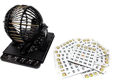 Ampersand Shops Classic Bingo Cage Game Set Complete with Balls and Cards in Saudi Arabia