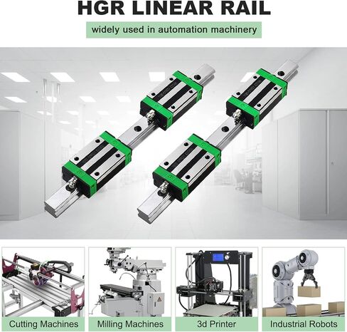 CNCCANEN 2 HGR20-600mm دليل السكك الحديدية الخطية + 4 كتل نقل مربعة غير قابلة للصدأ لـ CNC in Kuwait