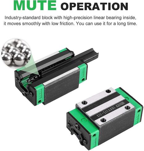 CNCCANEN 2 HGR20-600mm دليل السكك الحديدية الخطية + 4 كتل نقل مربعة غير قابلة للصدأ لـ CNC in Kuwait