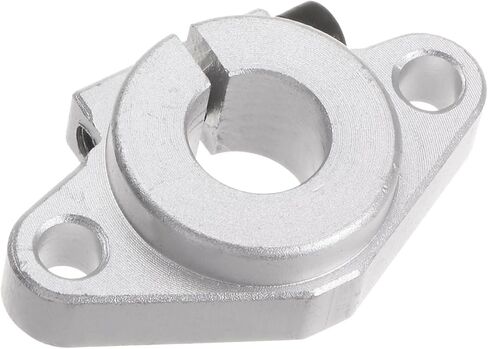 4 قطع من uxcell SHF12 دعامة قضيب تثبيت قضيب الحركة الخطية، دعامة تثبيت من الألومنيوم لقضيب الحركة الخطية بقطر 12 مم، لون فضي in Kuwait